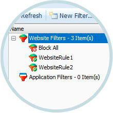 Filter internet software