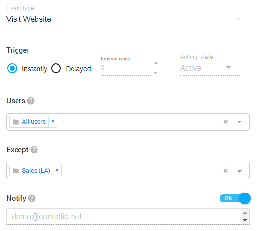 Behavior Rules settings