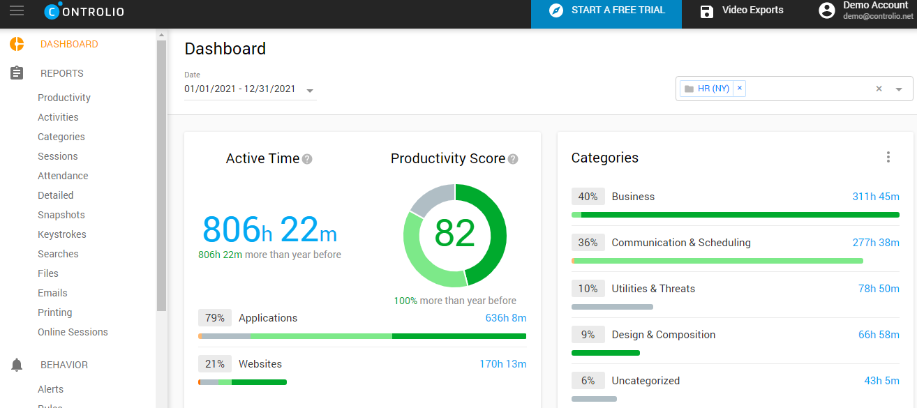 Controlio – remote employee monitoring software 2022