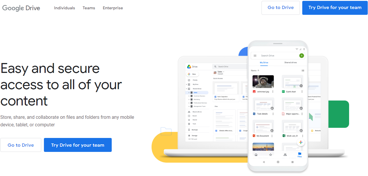 Google Drive – cloud storage for documents
