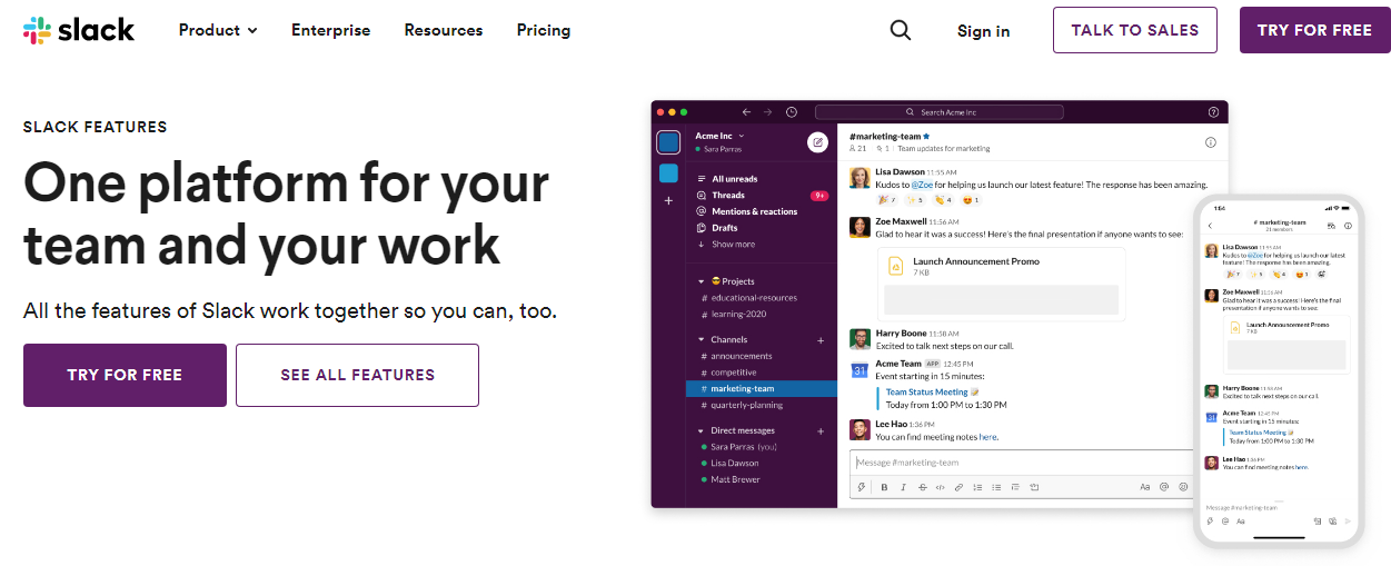 Slack — business messaging app