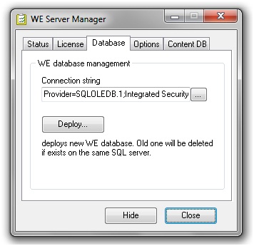Server Manager Database