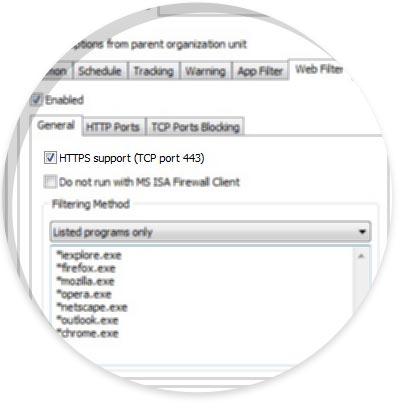 Enabling SSL Filtering